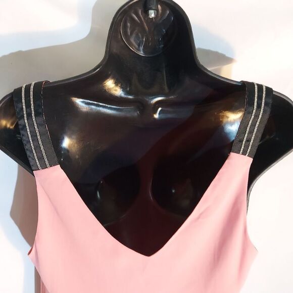 WHBM sleeveless cowl neck blouse with black & silver straps size medium - Picture 4 of 6